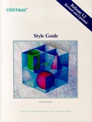 Cover of: Osf/Motif Style Guide: Revision 1.2 (Osf/Motif Series)