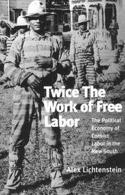 Cover of: Twice the work of free labor by Alexander C. Lichtenstein