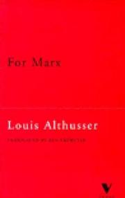 Cover of: For Marx (Verso Classics, 1)