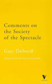 Cover of: Comments on the Society of the Spectacle by Guy Debord