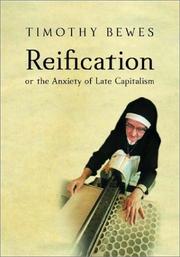 Cover of: Reification, or the Anxiety of Late Capitalism