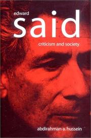 Cover of: Edward Said by Abdirahman A. Hussein