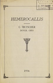 Cover of: Hemerocallis, 1936 by C. Betscher (Firm)