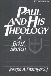 Cover of: Paul and His Theology by Fitzmyer, Joseph A.
