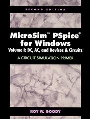 Cover of: MicroSim PSpice for Windows, Volume I by Roy W. Goody
