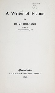 Cover of: A writer of fiction