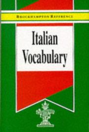 Cover of: Italian Vocabulary (Brockhampton Reference Series (Bilingual)) by Brockhampton