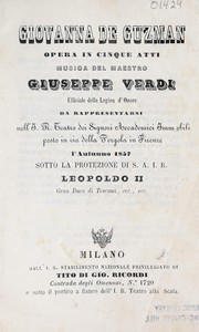 Cover of: Giovanna de Guzman: opera in cinque atti