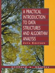 Cover of: A practical introduction to data structures and algorithm analysis