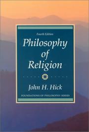 Cover of: Philosophy of religion by John Harwood Hick