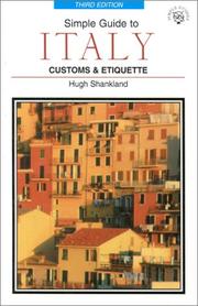 Cover of: Simple Guide to Italy: Customs & Etiquette (Simple Guides Customs and Etiquette)