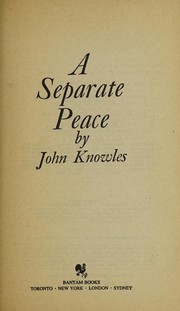 Cover of: A separate peace by John Knowles