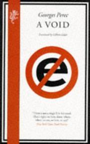 Cover of: A void by Georges Perec
