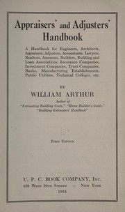 Cover of: Apraisers' and adjusters' handbook