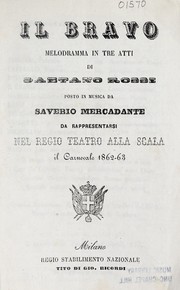 Cover of: Il bravo: melodramma in tre atti