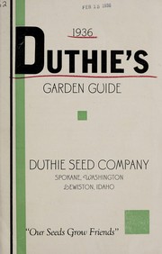 Cover of: 1936 Duthie's garden guide