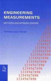 Cover of: Engineering measurements: methods and intrinsic errors
