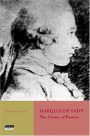 Cover of: Marquis de Sade: The Genius of Passion