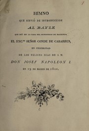 Cover of: Poesias varias by Joseph Bonaparte King of Spain