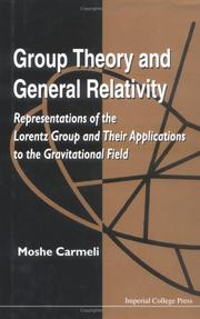 Cover of: Group theory and general relativity by Moshe Carmeli