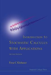 Introduction to Stochastic Calculus with Applications by Fima C. Klebaner