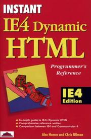 Cover of: Instant IE4 dynamic HTML, IE4 edition by Alex Homer