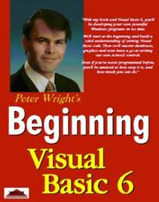 Cover of: Beginning Visual Basic 6 by Peter Wright