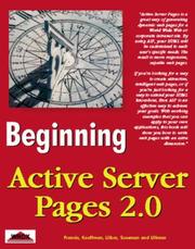 Cover of: Beginning Active server pages 2.0