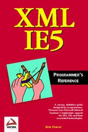 Cover of: XML in IE5: programmer's reference