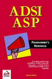 Cover of: ADSI ASP Programmer's Reference