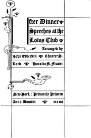 Cover of: Speeches at the Lotos Club