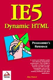Cover of: IE5 dynamic HTML programmer's reference