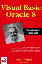 Cover of: VB Oracle 8 programmer's reference by Dov Trietsch