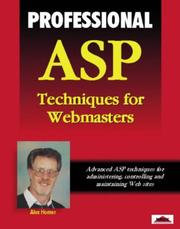 Cover of: Professional ASP techniques for Webmasters