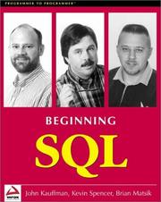 Cover of: Beginning SQL