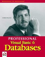 Cover of: Professional Visual Basic 6 databases