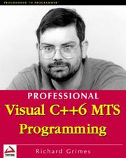 Cover of: Professional Visual C++6 MTS programming