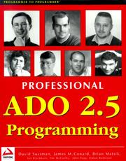 Cover of: Professional ADO 2.5