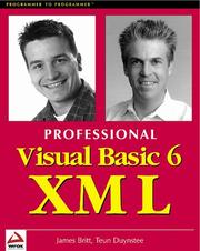 Cover of: Professional Visual Basic 6 XML