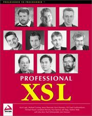Cover of: Professional XSL