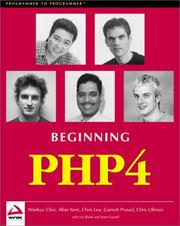 Cover of: Beginning PHP4