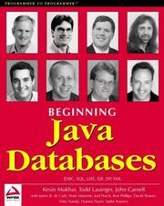 Cover of: Beginning Java databases