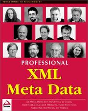 Cover of: Professional XML meta data by Kal Ahmed ... [et al.]