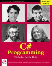 Cover of: C# programming with the public Beta