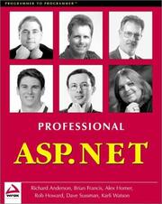 Cover of: Professional ASP.NET