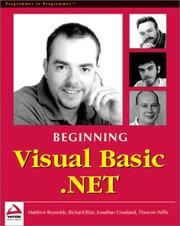 Beginning Visual Basic .NET by Thearon Willis