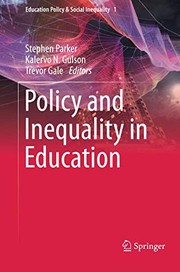 Cover of: Policy and Inequality in Education
