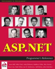 ASP. Net Programmers Reference by Jason  Bell, Bruce Lee, Mike Clark, Andy Elmhorst