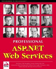 Cover of: Professional ASP.NET Web Services