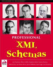 Cover of: Professional XML schemas